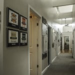 A hallway in the Durham Office