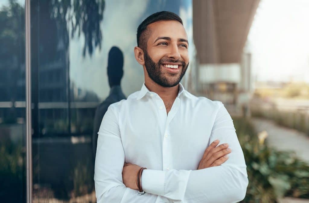 Man smiling
