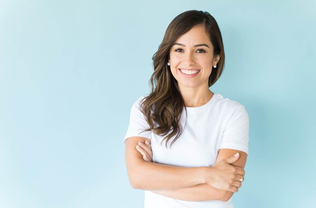 Young woman smiling