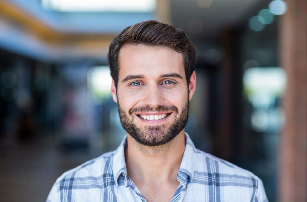 Man showing off his smile