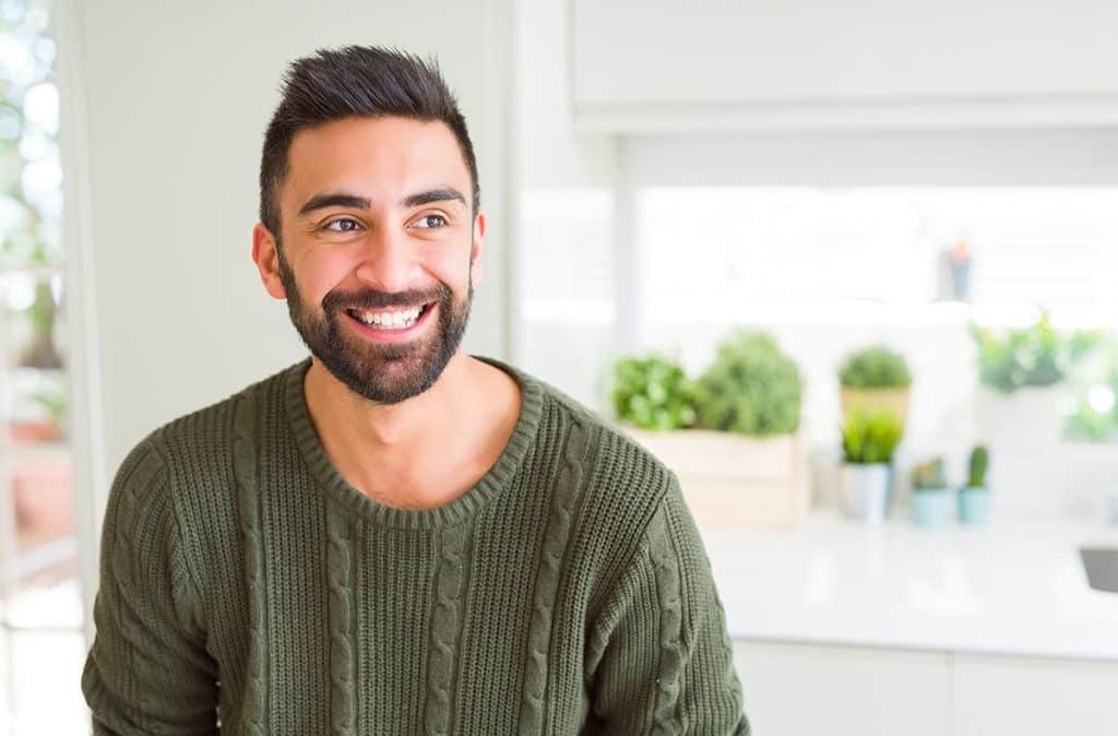 Man smiling