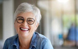 Elderly woman showing off her smile