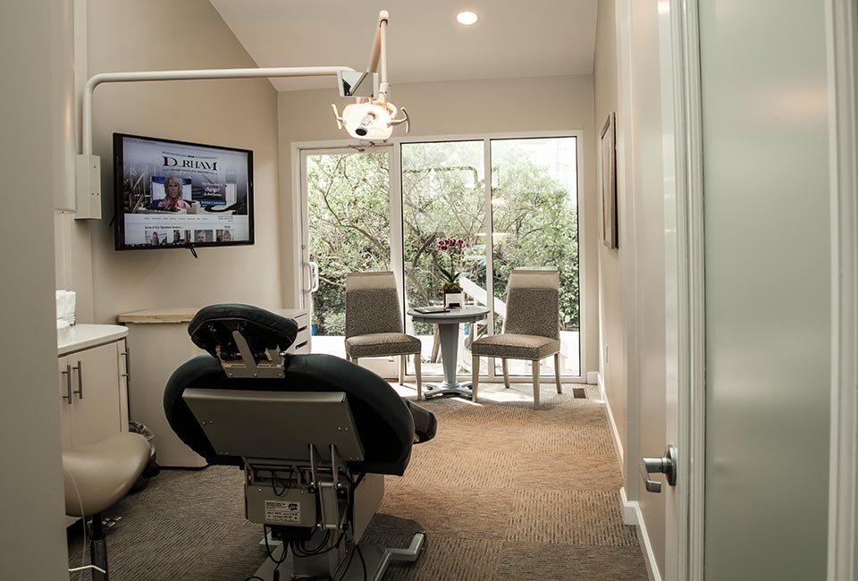 A dental treatment room inside Beyond Exceptional Dentistry